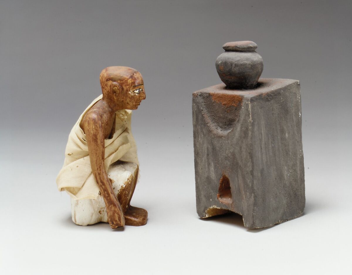 Kitchen Tender being Rowed, Wood, paint, plaster, linen twine and cloth