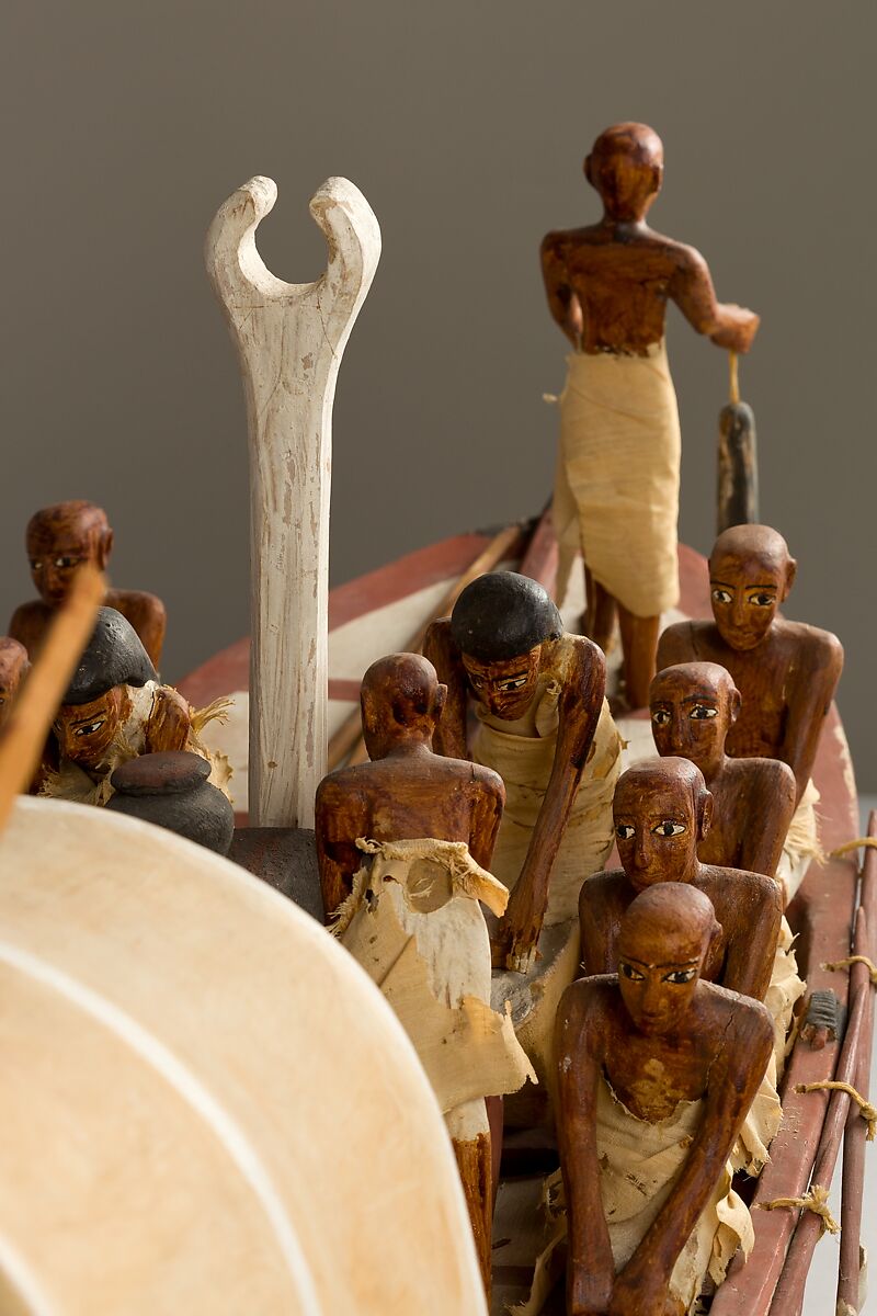 Kitchen Tender being Rowed, Wood, paint, plaster, linen twine and cloth