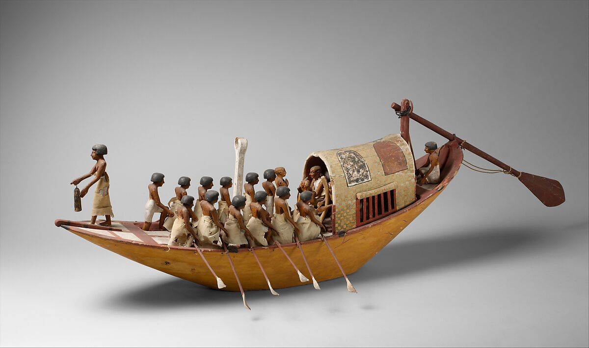 Travelling Boat being Rowed, Middle Kingdom