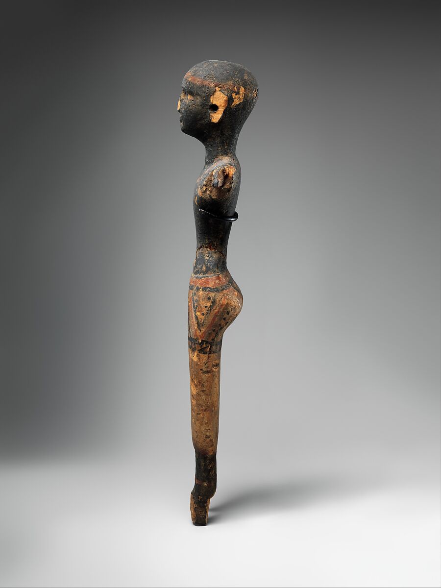 Figure of a Woman of Nubian Descent, Wood, paint