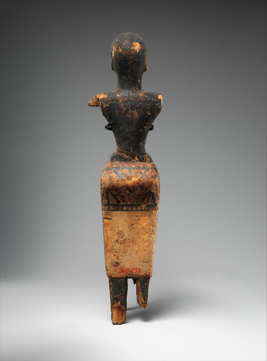 Figure of a Woman of Nubian Descent, Wood, paint