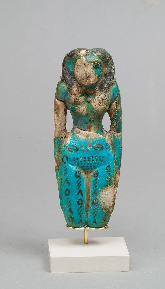 Female Figure, Faience, paint 