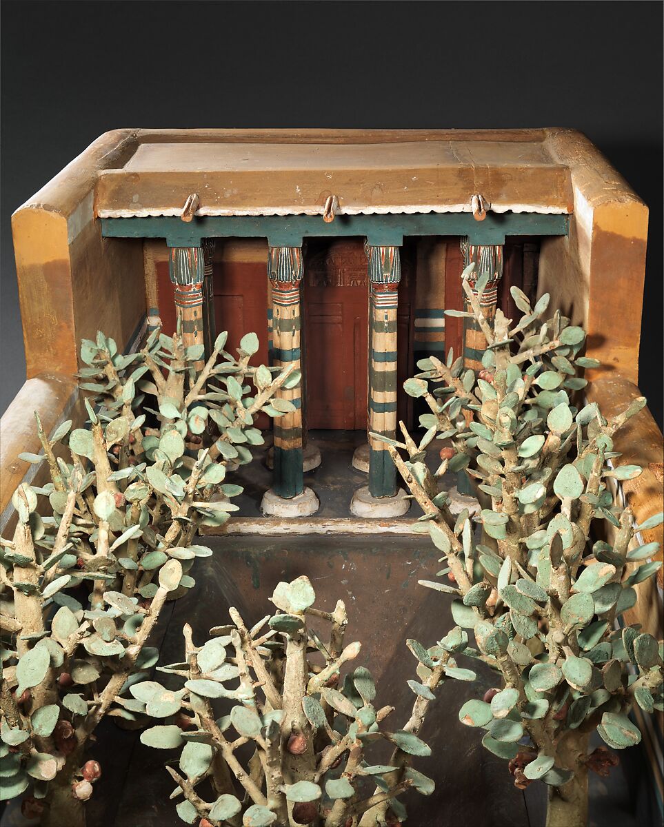 Model of a Porch and Garden, Wood, paint, copper