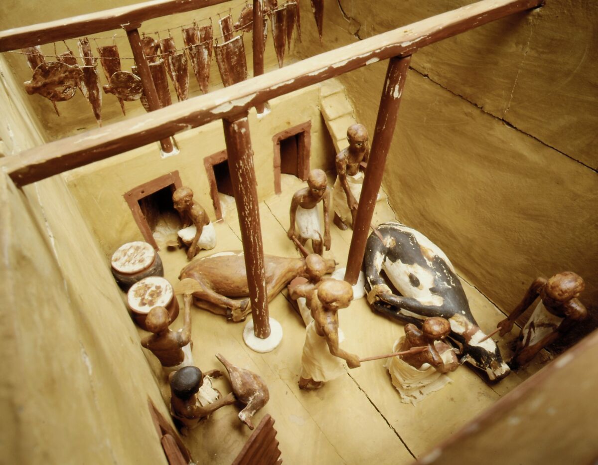 Model of a Slaughter House, Wood, paint, plaster
