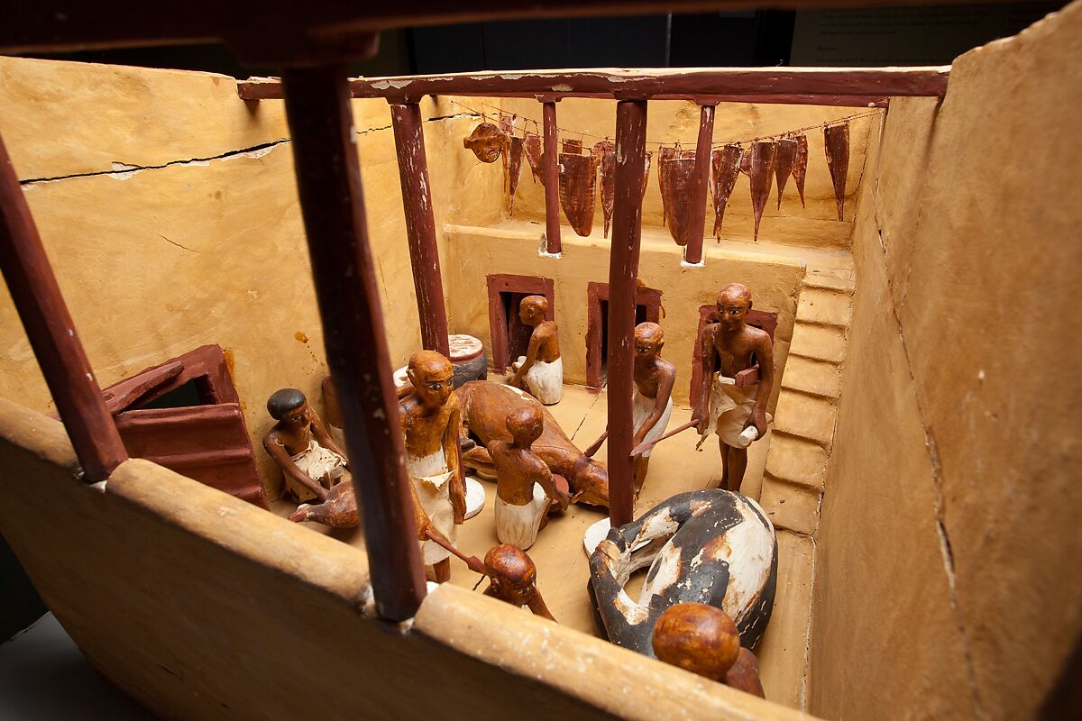 Model of a Slaughter House, Wood, paint, plaster