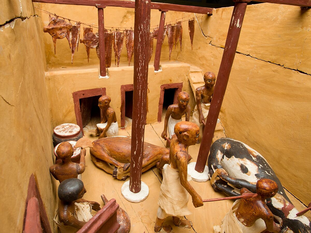 Model of a Slaughter House, Wood, paint, plaster