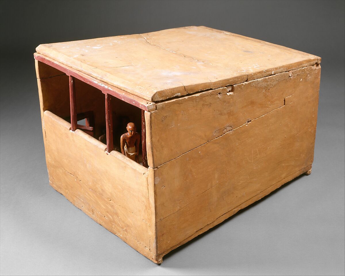 Model of a Slaughter House, Wood, paint, plaster