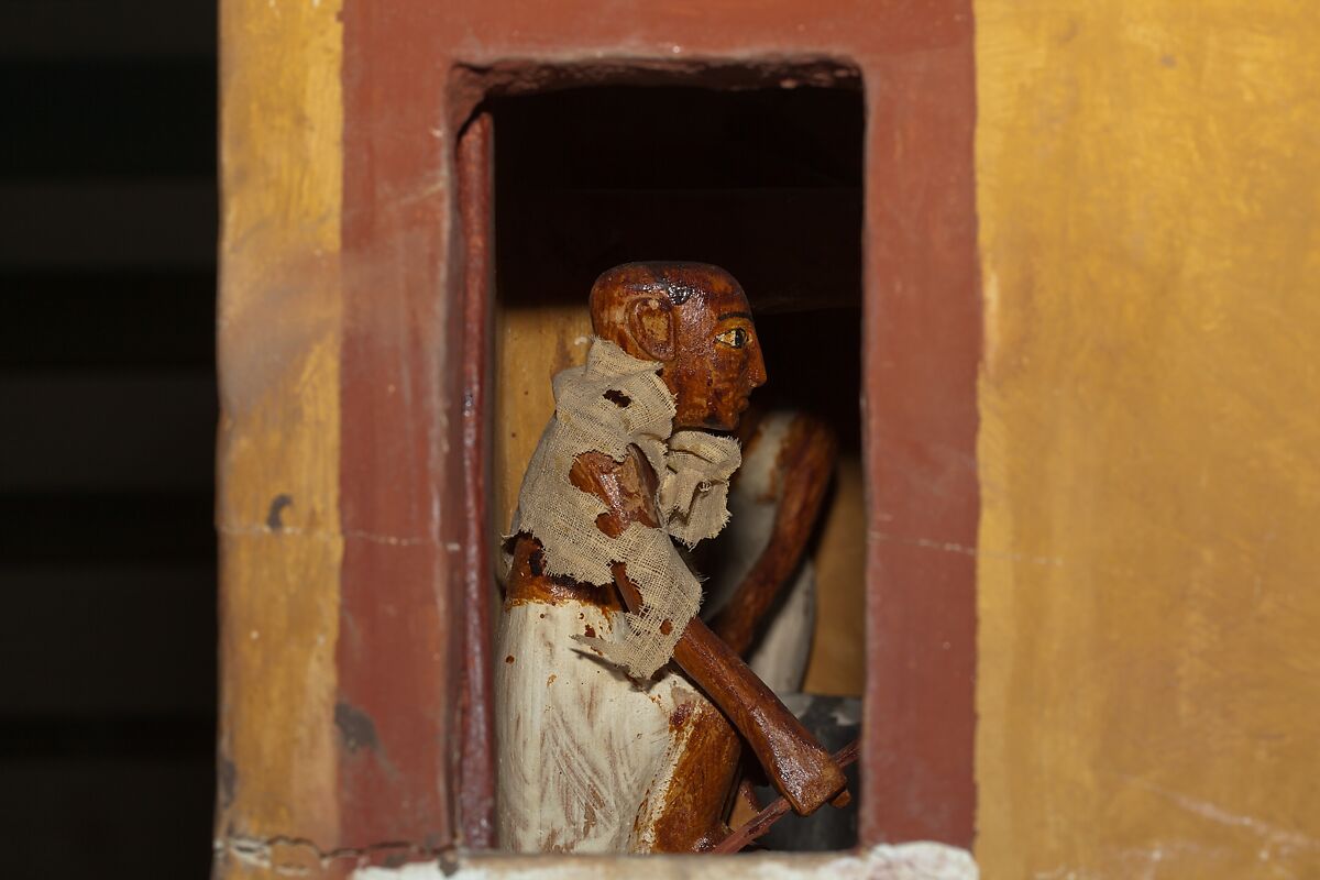 Model Bakery and Brewery from the Tomb of Meketre, Wood, gesso, paint, linen