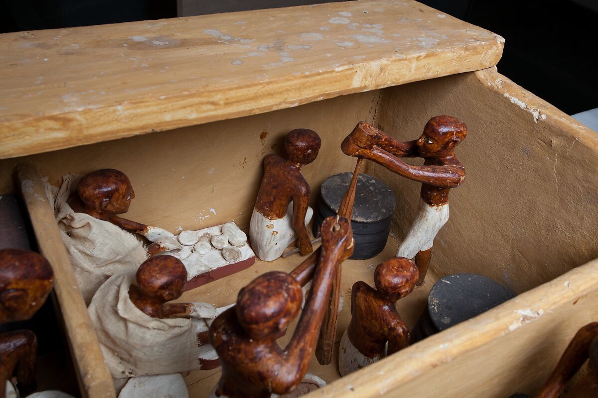 Model Bakery and Brewery from the Tomb of Meketre, Wood, gesso, paint, linen