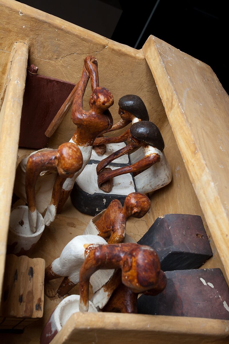Model Bakery and Brewery from the Tomb of Meketre, Wood, gesso, paint, linen