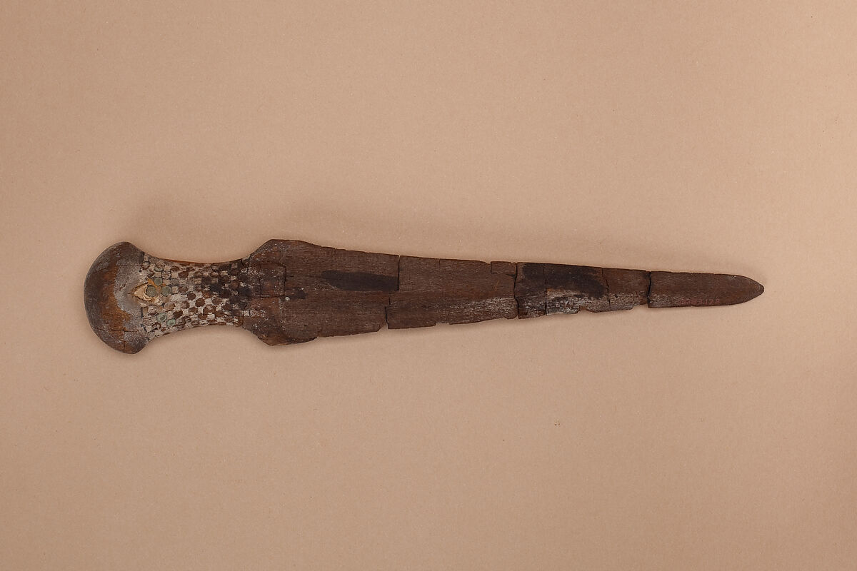 Model blade of a dagger, Wood, paint 