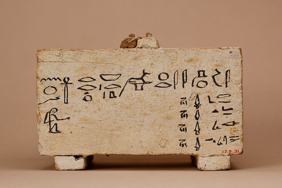 Carpenter's chest of Ankhef, Wood, paint, stucco