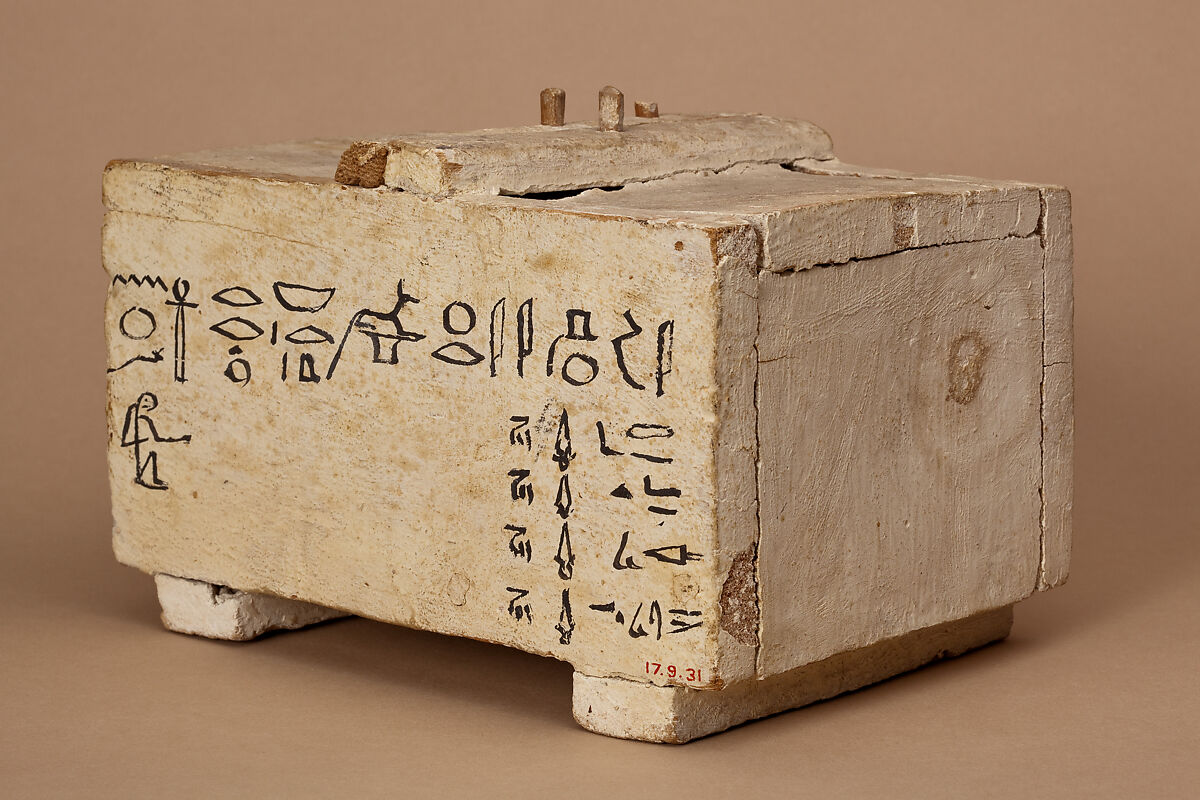 Carpenter's chest of Ankhef, Wood, paint, stucco