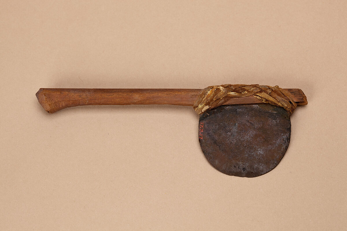 Model ax, Copper, wood, animal hide 