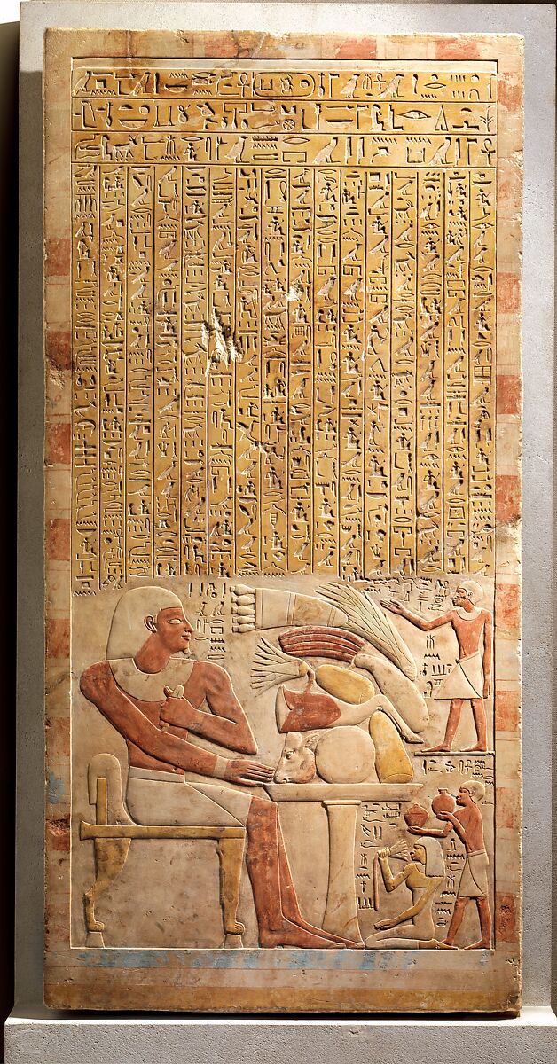 Stela of the Steward Mentuwoser, Limestone, paint 