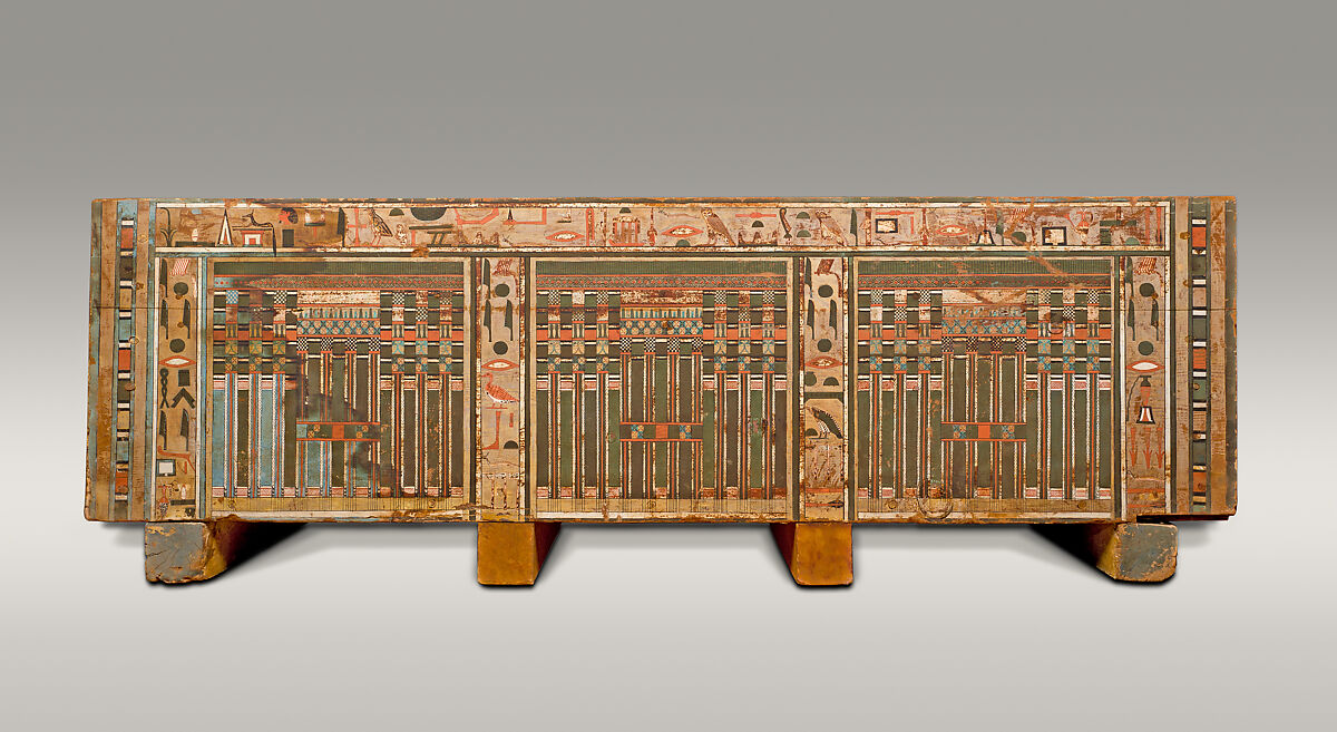 Coffin of Khnumhotep, Painted wood (Ficus sycomorus)