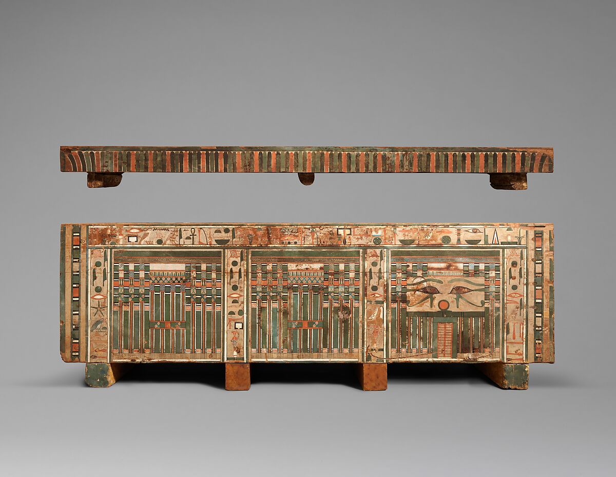 Coffin of Khnumhotep, Painted wood (Ficus sycomorus)