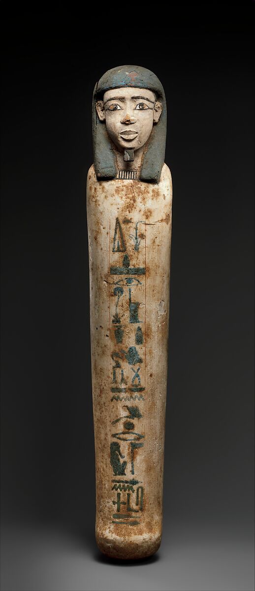 Shabti of Senebimi, Wood, paint 