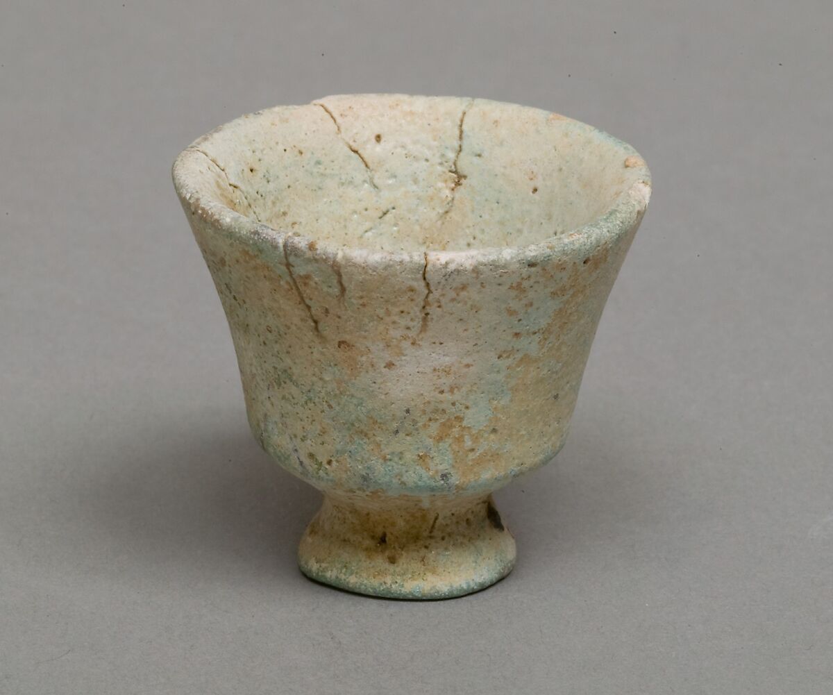 Model cup, Blue faience 