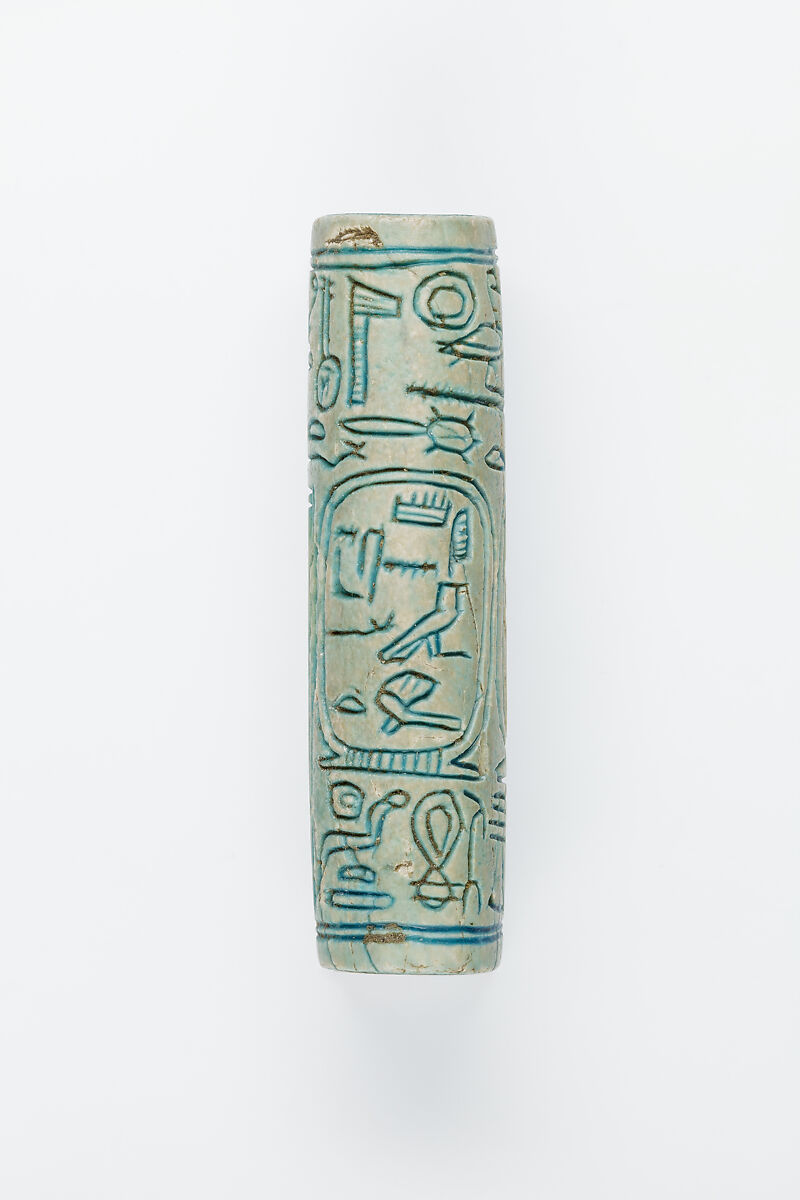 Cylinder Seal of Amenemhat Senbef, Glazed steatite