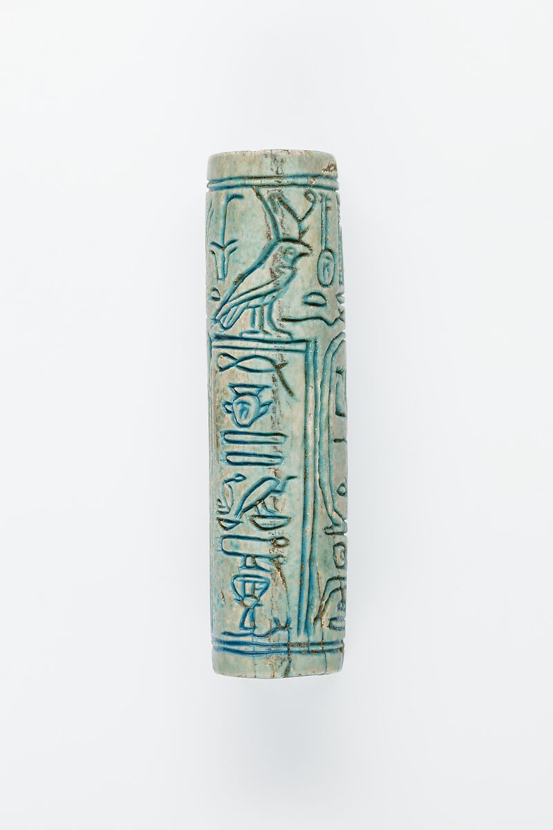 Cylinder Seal of Amenemhat Senbef, Glazed steatite