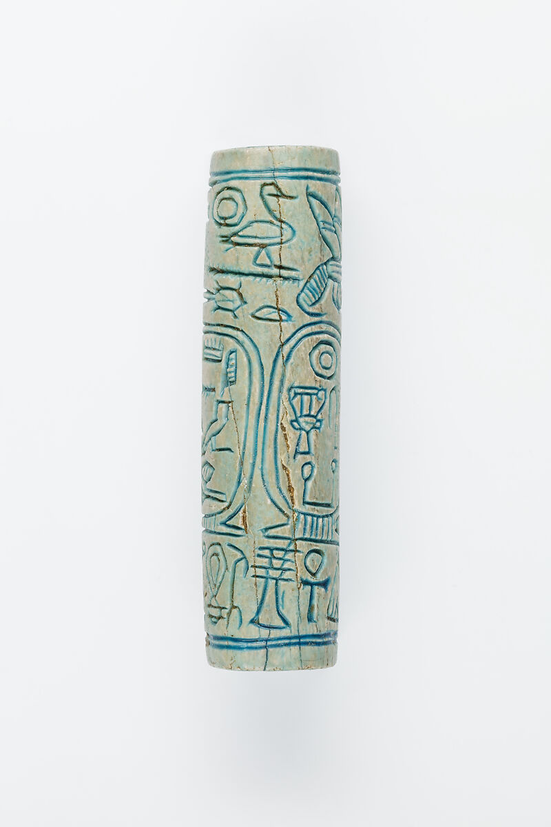 Cylinder Seal of Amenemhat Senbef, Glazed steatite