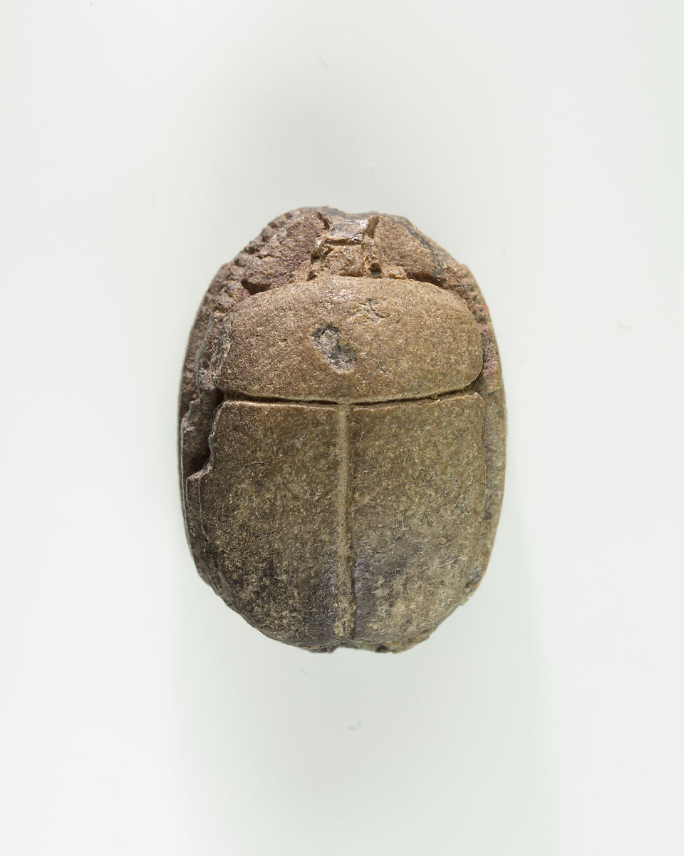 Scarab of Sebekhotep III, Steatite, traces of green glaze