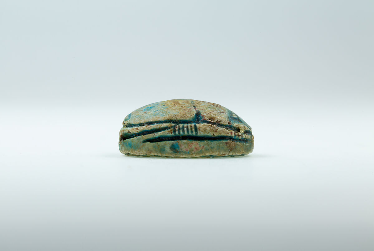 Scarab of King Khaneferre Sebekhotep IV, Glazed steatite