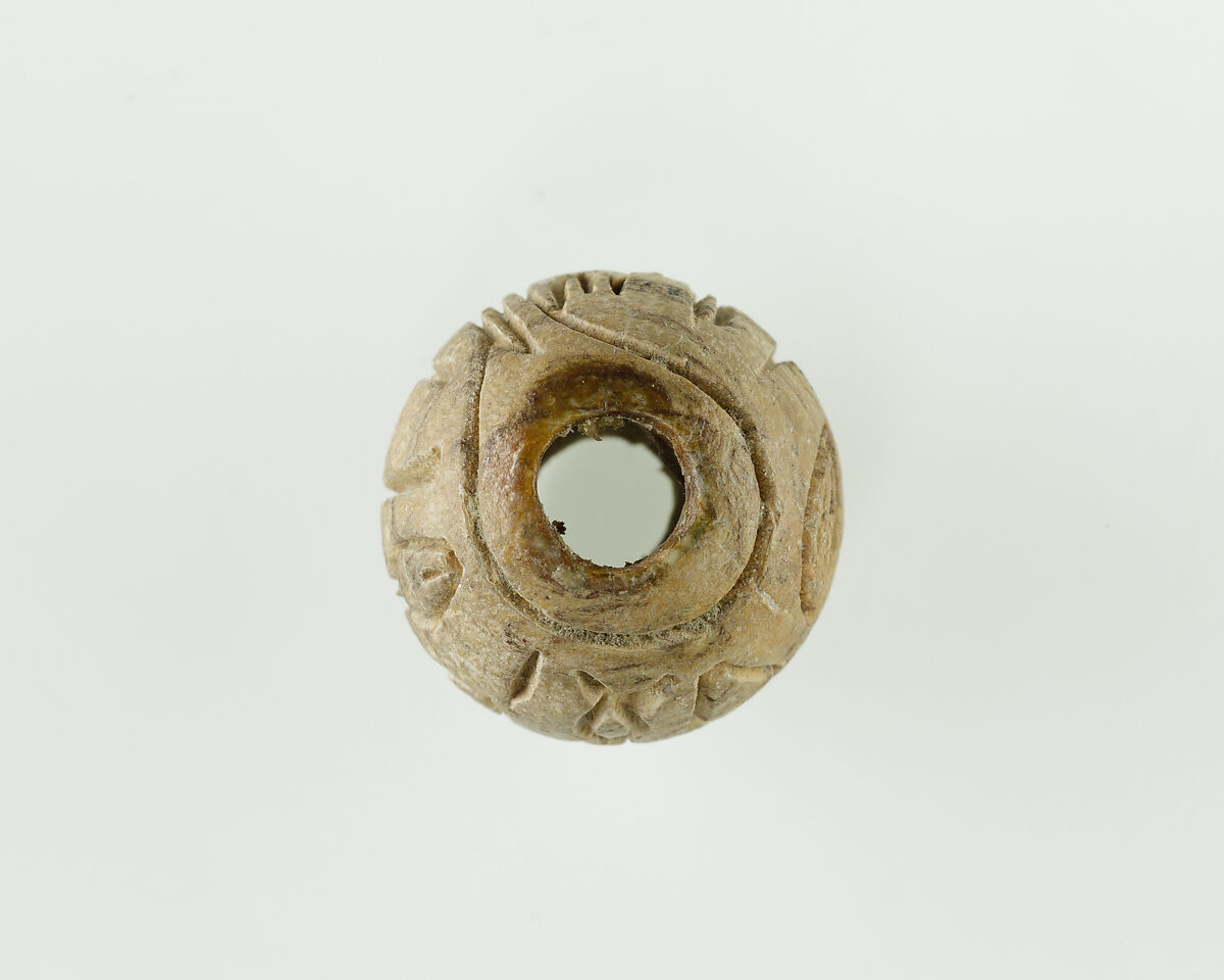 Bead with the Name of King Iaib Wahibre, Glazed steatite