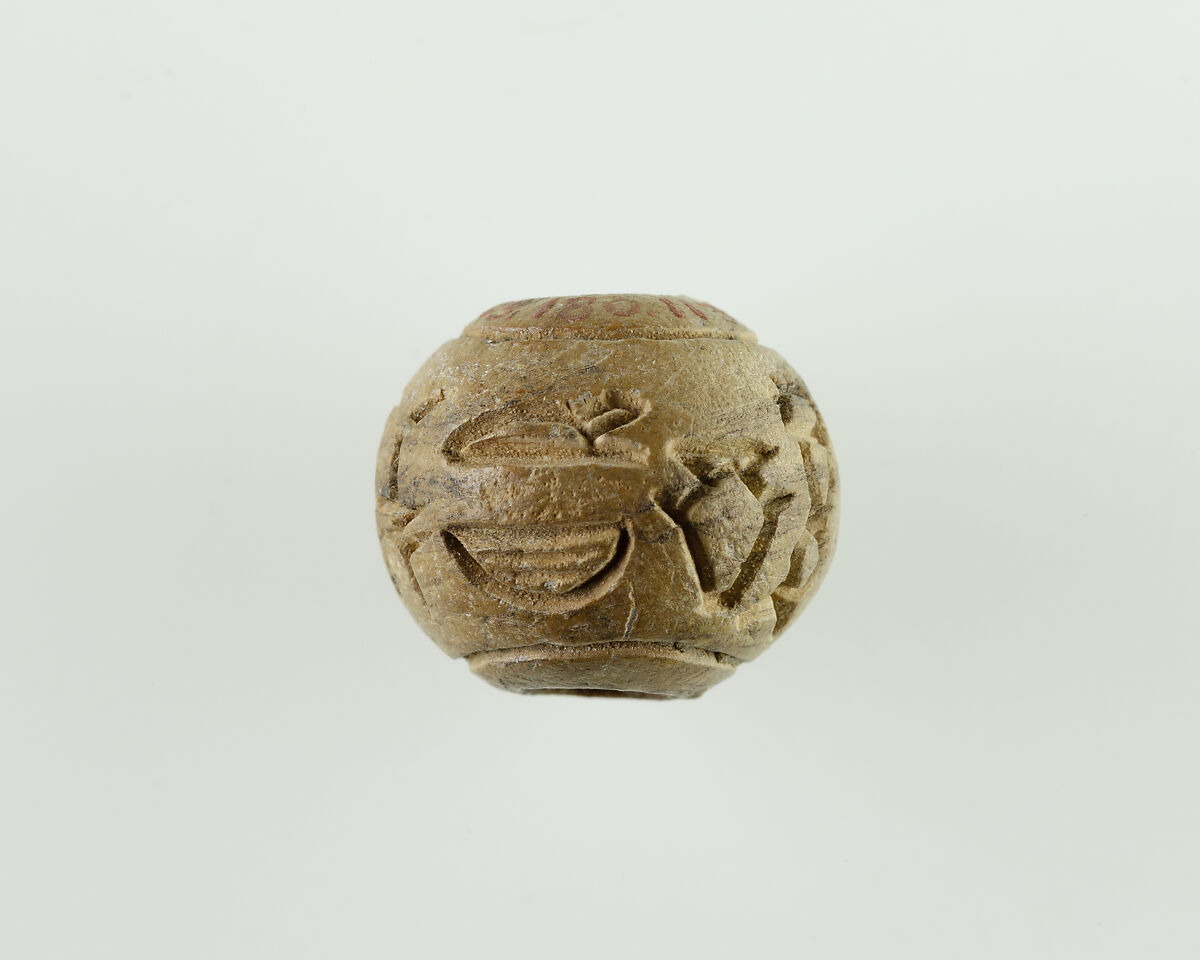 Bead with the Name of King Iaib Wahibre, Glazed steatite