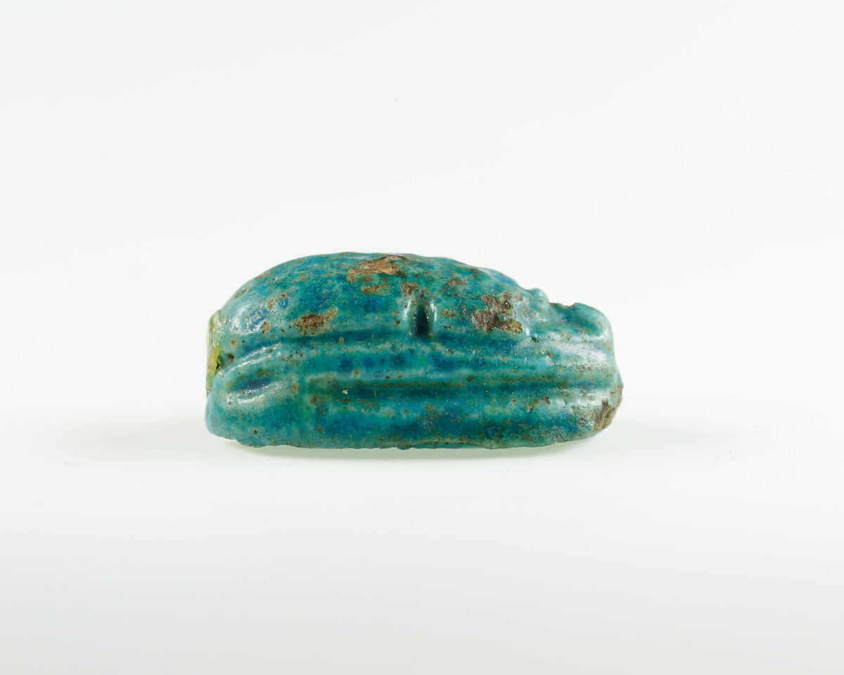 Scarab of Nebirierau I, Bright blue faience