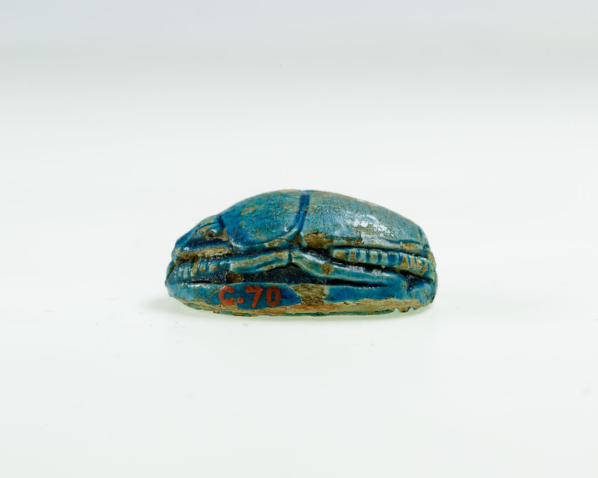 Scarab of the King's Mother Queen Nebuhetepti, Glazed steatite