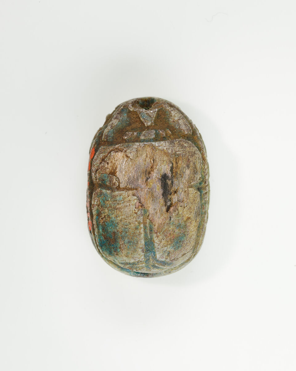 Scarab of Queen Inni, Green glazed steatite
