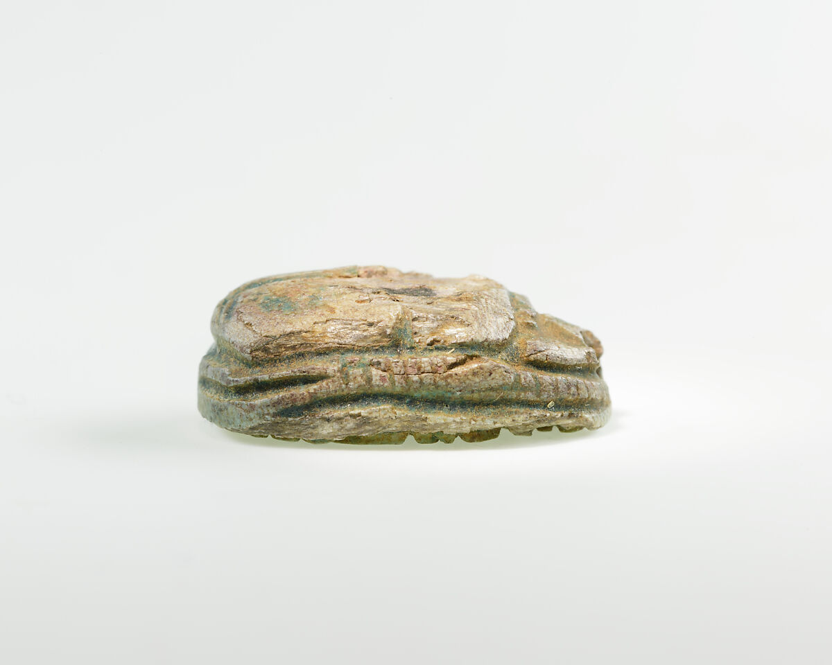 Scarab of Queen Inni, Green glazed steatite