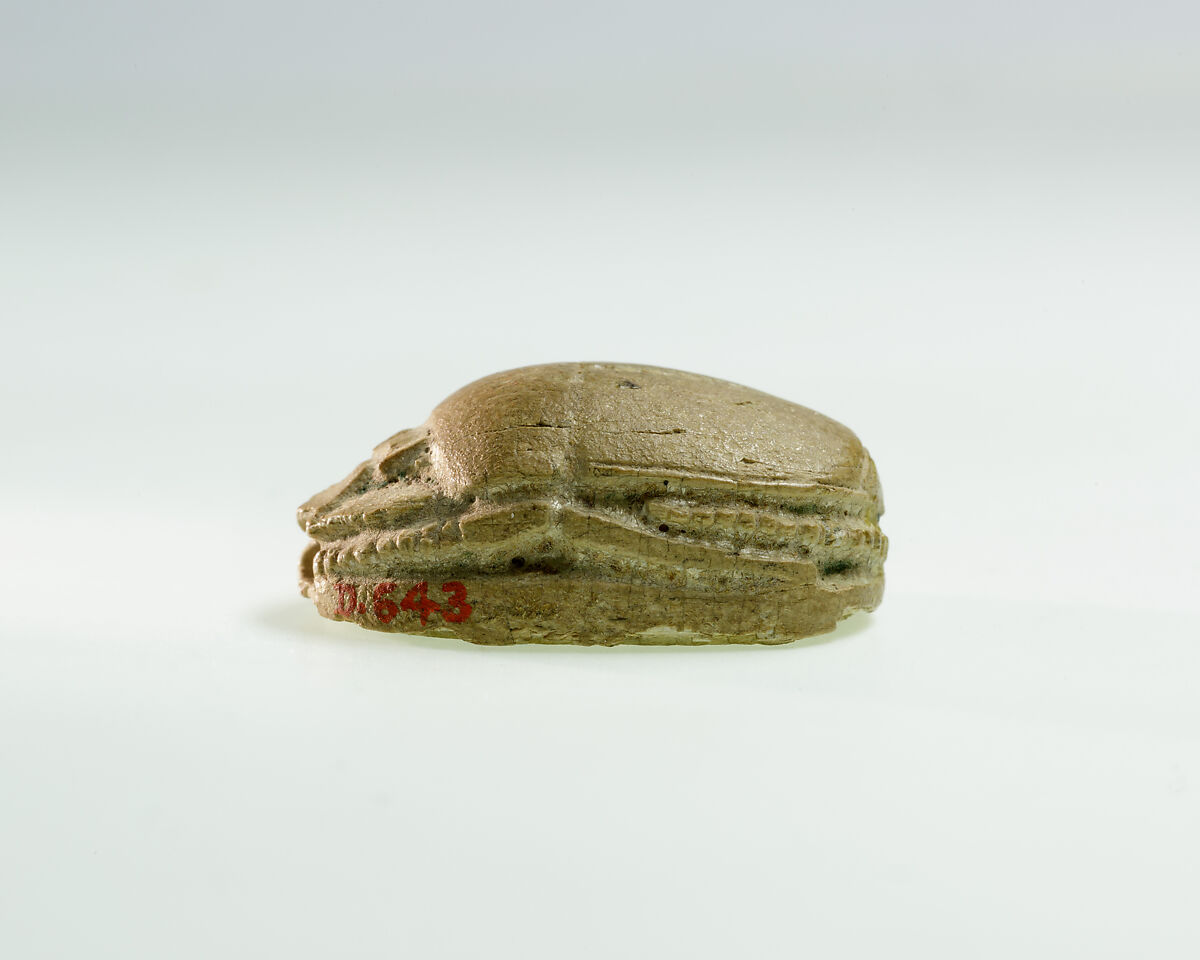 Scarab of king's son Sobekhotep, Steatite, blue glaze