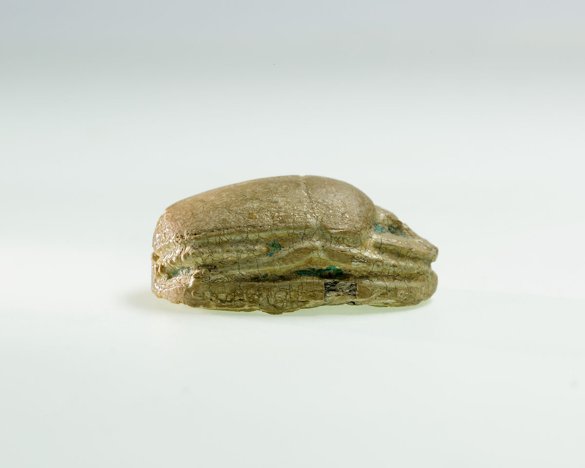 Scarab of king's son Sobekhotep, Steatite, blue glaze