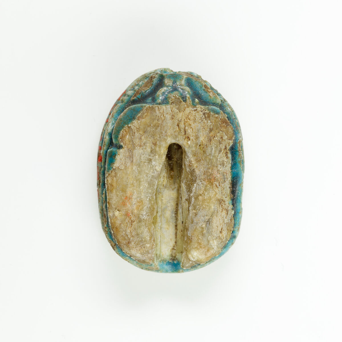 Scarab of the King's Son Sebekhotep, Bright green glazed steatite