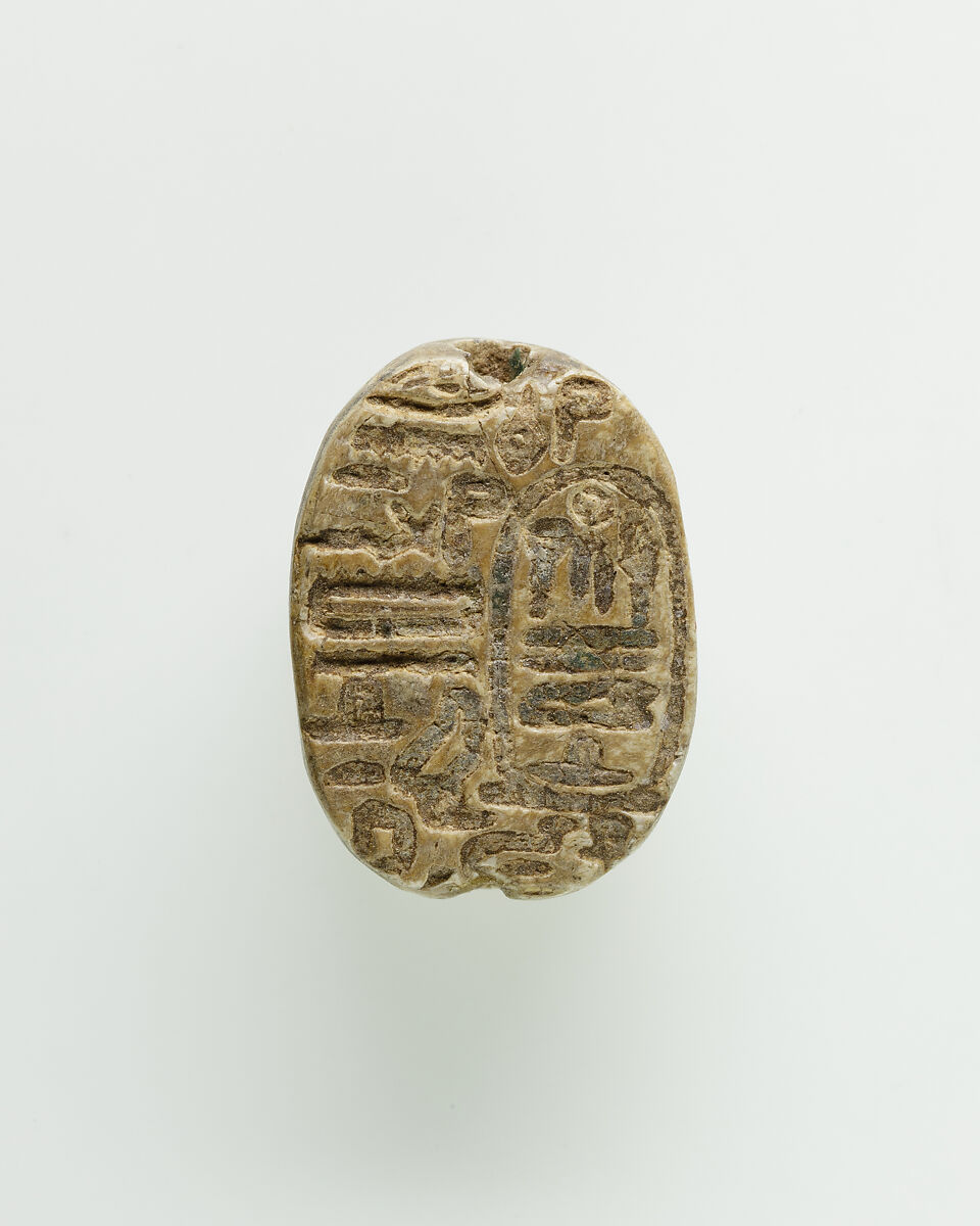 Scarab of King Sekhemre Sewadjtawy Sebekhotep, Glazed steatite