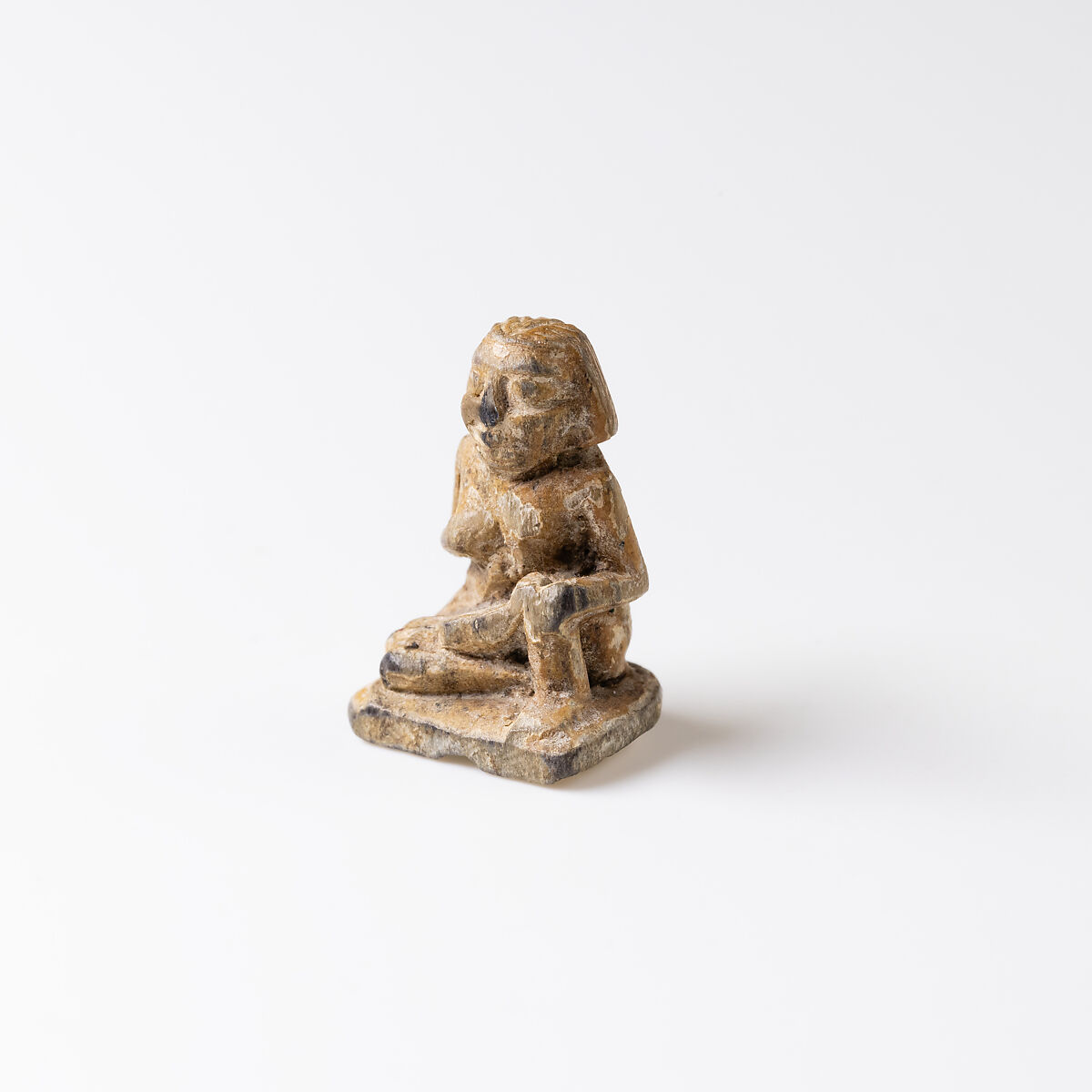 Design Amulet, Woman Suckling a Child on Back, Device showing Geometricized Monkeys, Steatite