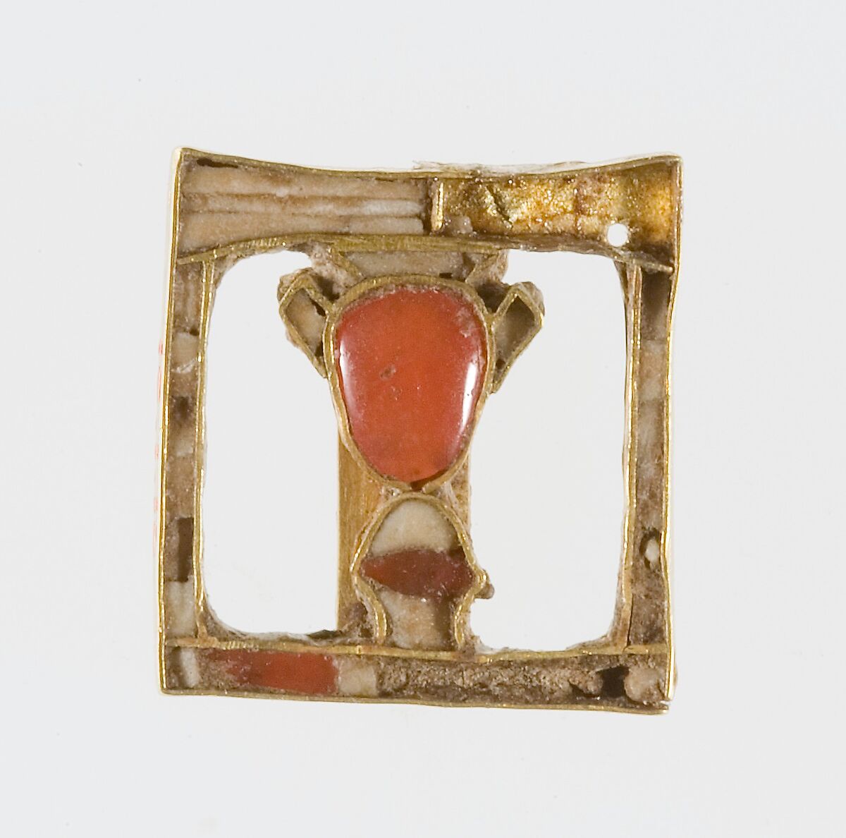 Motto Clasp of Sithathoryunet, Gold, carnelian, paste 