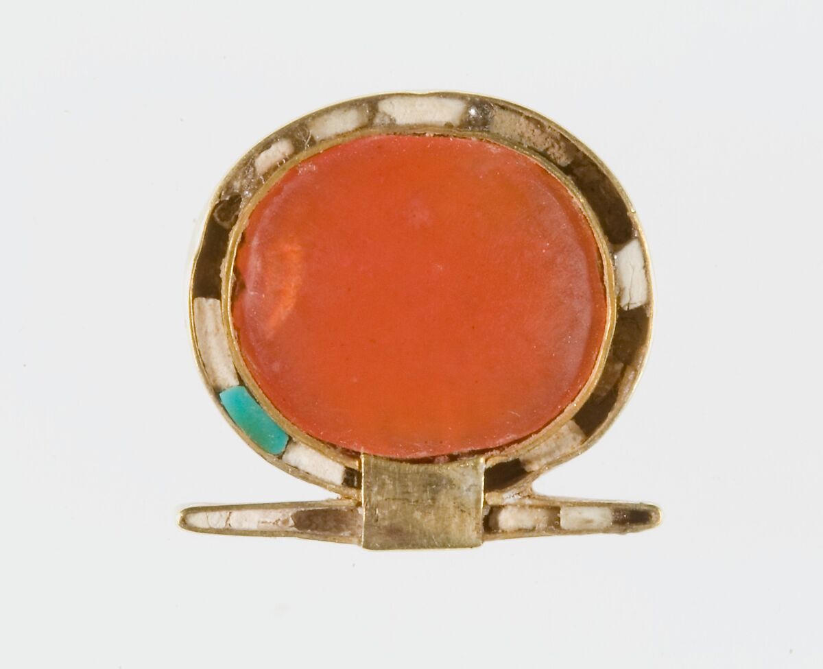 Motto Clasp of Sithathoryunet, Gold, carnelian, paste 