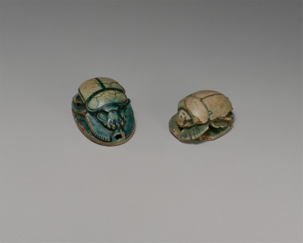 Scarab, Blue glazed steatite