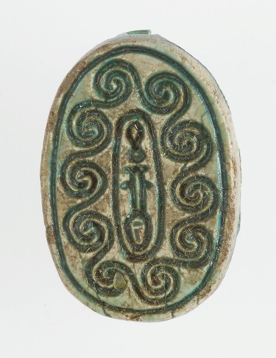 Scarab, Blue glazed steatite