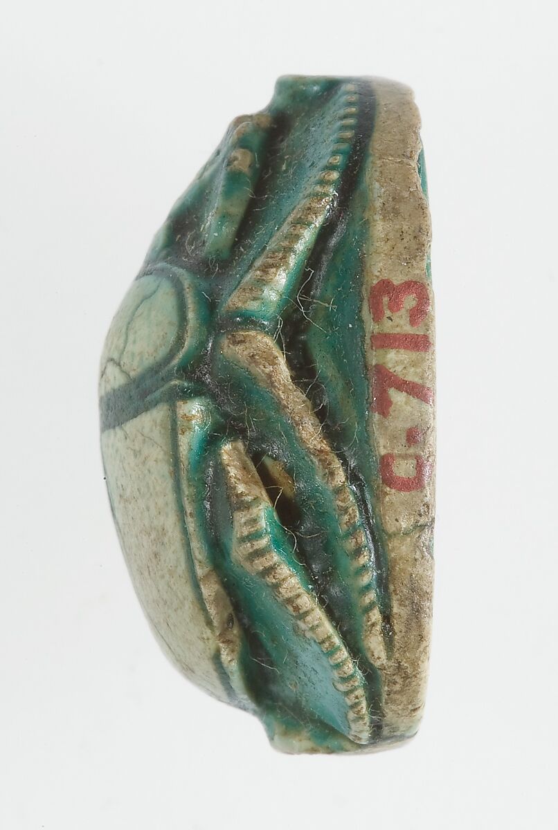 Scarab, Blue glazed steatite