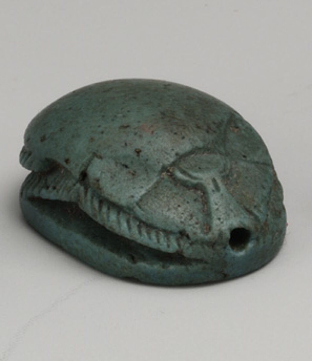 Scarab Inscribed With the Name of Queen Ahhotep, Glassy faience