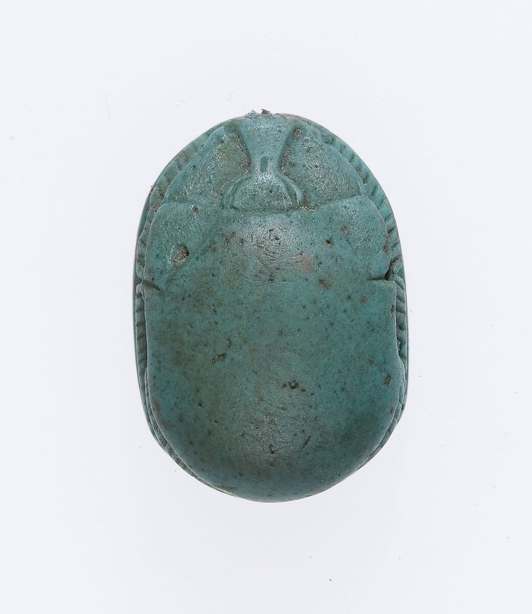 Scarab Inscribed With the Name of Queen Ahhotep, Glassy faience