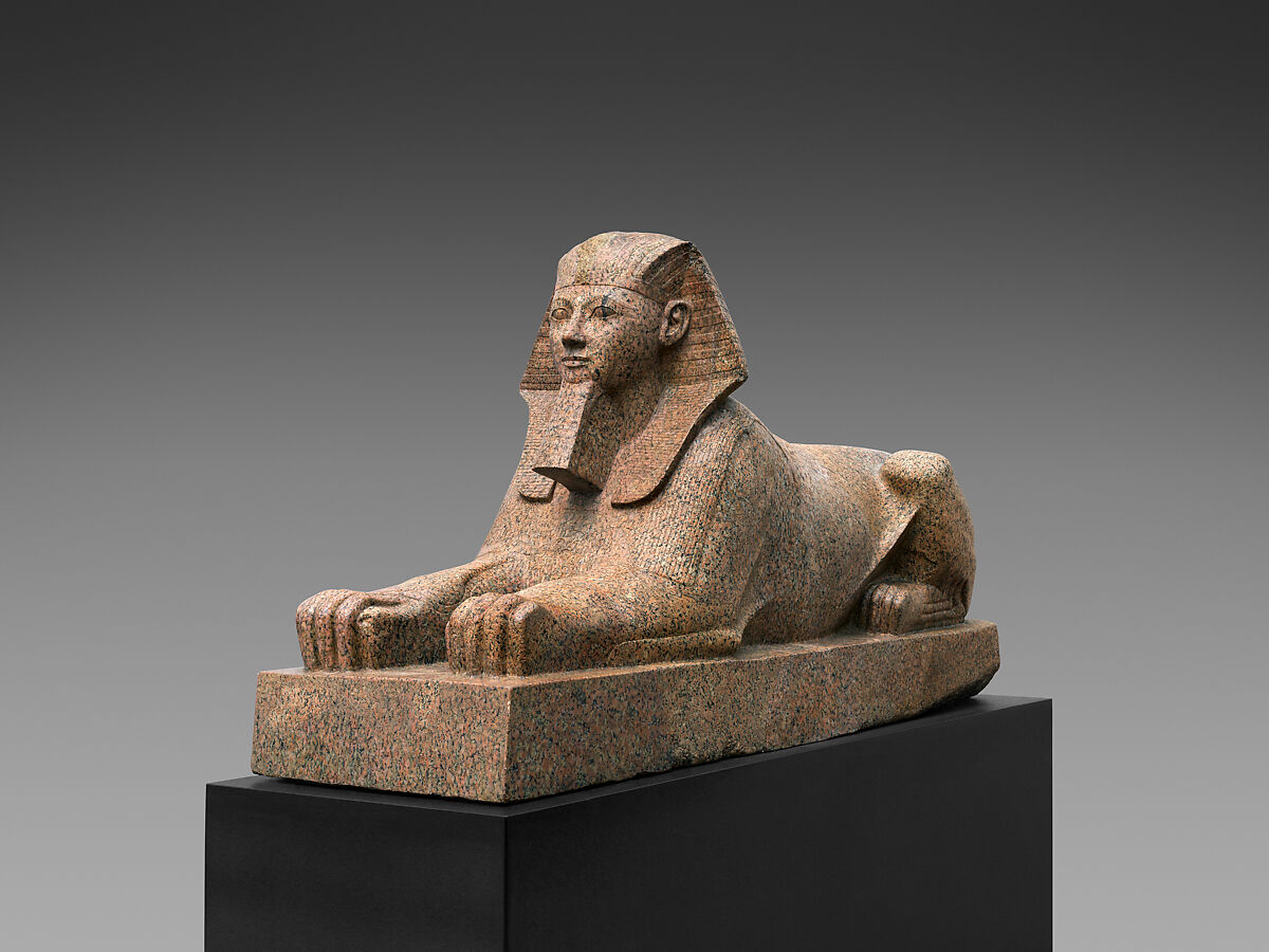 Sphinx of Hatshepsut, Granite, paint 