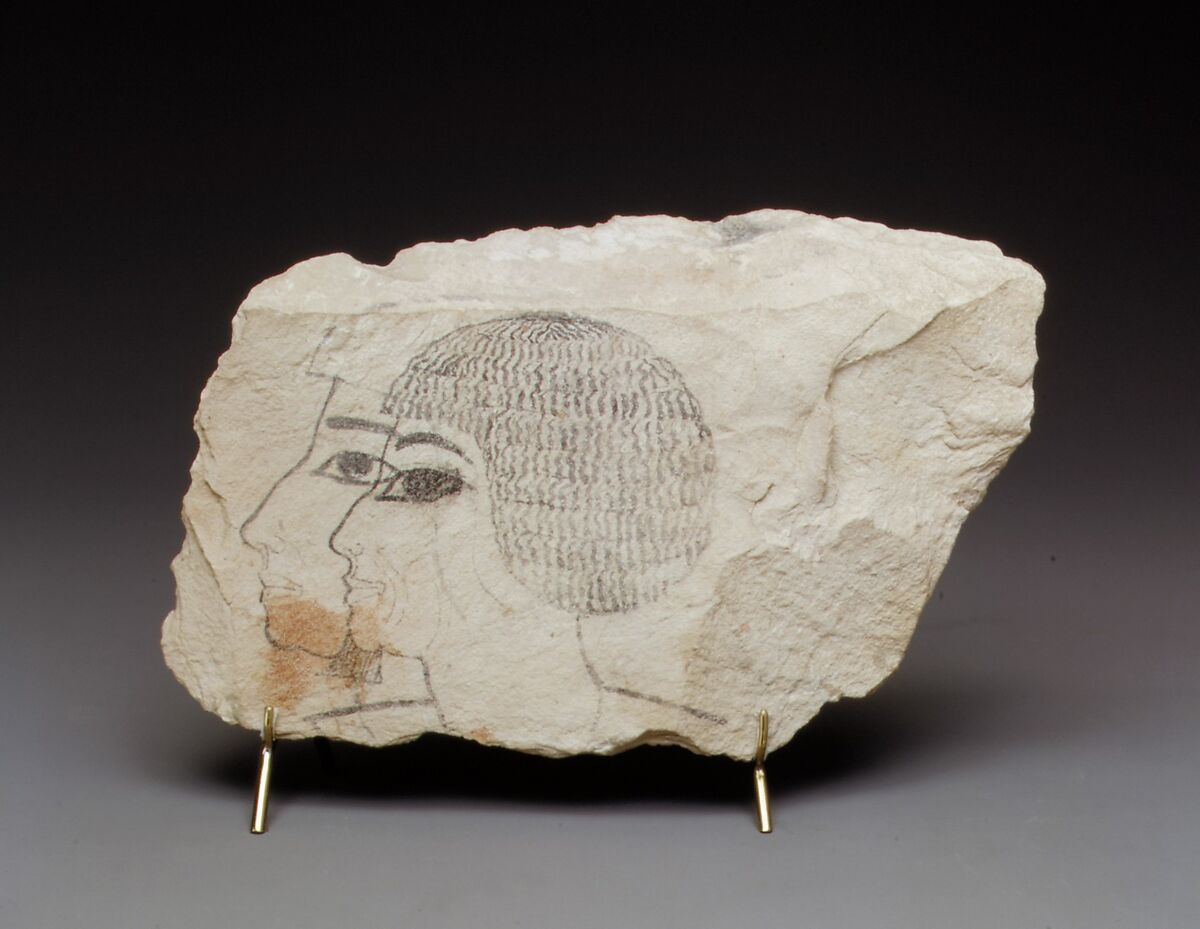 Artist's Sketches of  Senenmut, Sketch of Small Rodent on Opposite Side, Limestone, ink 