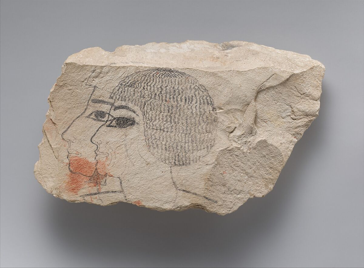 Artist's Sketches of  Senenmut, Sketch of Small Rodent on Opposite Side, Limestone, ink