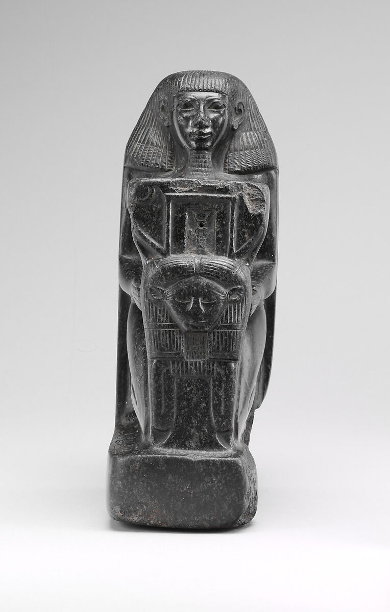 Statue of Senenmut Holding a Sistrum, Porphyritic diorite 